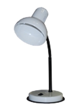 Светильник настольный на подставке НТ 2077А белый, 60 Вт