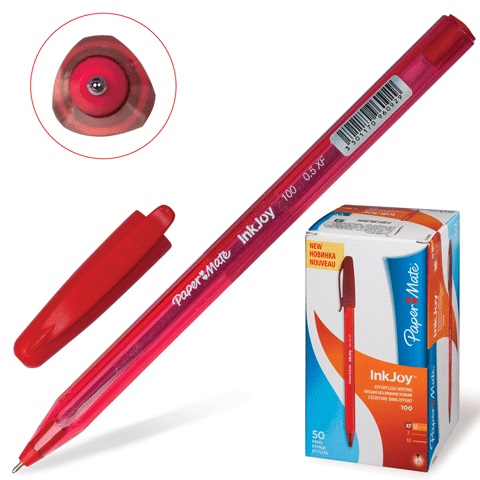 Ручка шариковая Ink Joy 100 S0960910 трехгранный корпус, красная