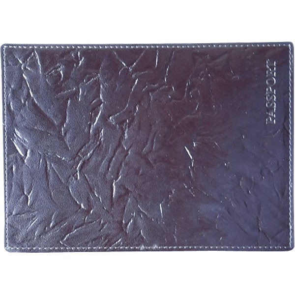 Обложка для паспорта Attomex 1030608 н/кожа жатая, тиснение, карманы для визиток, черная