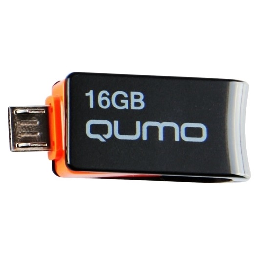 Флэш-драйв 16ГБ QUMO Hybrid c 2 коннекторами для подкл. к телефону c поддержкой QM16GUD-Hyb