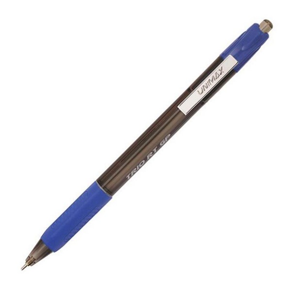 Ручка шариковая автомат. Unimax Glide Trio RT GP Steel, масл.основа, 722468 синяя