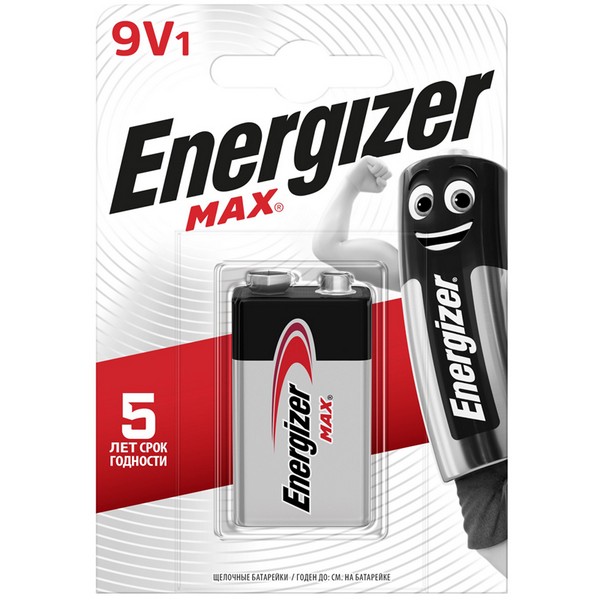 Батарейка Energizer 6LR61/MN1604/Max 522/MN1604/9V Крона