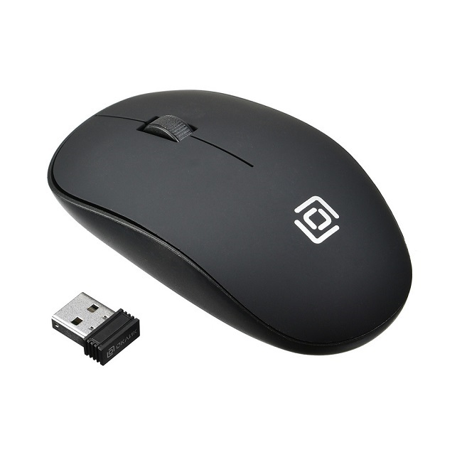 Мышь Oklick 515MW черный, оптическая (1200dpi) беспроводная USB (2but)