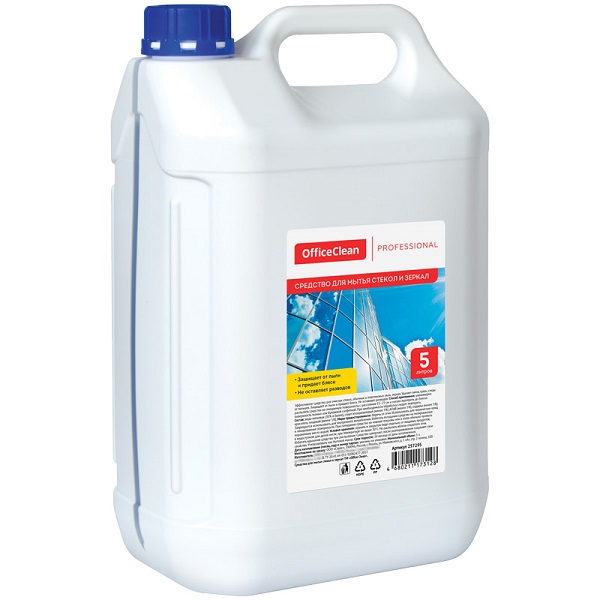 Средство д/стекла 5л OfficeClean Professional, с изопропиловым спиртом, канистра