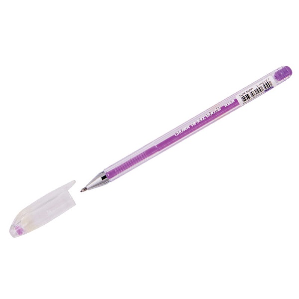 Ручка гелевая Crown HJR-500P пастель фиолетовая ВЫВОД