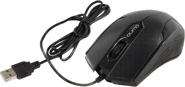 Мышь Qumo Office M14 оптическая (1000dpi) USB (3but) черная