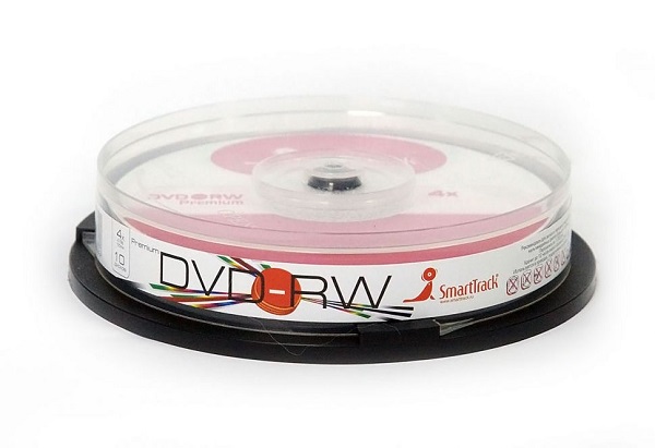 Компакт-диск DVD-RW 4.7Гб 4х Smart Track, Cake Box 10шт 