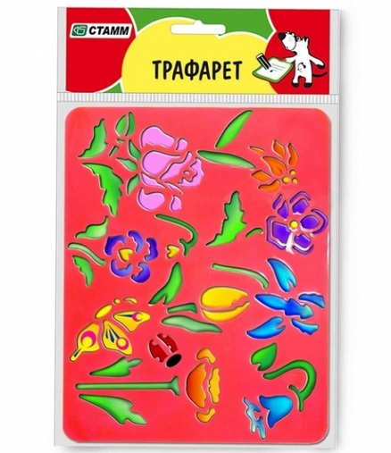 Трафарет пласт. "Цветы" ТТ99