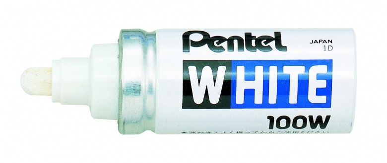 Маркер для пром. графики Pentel White белый 6.5 мм X100W короткий корпус