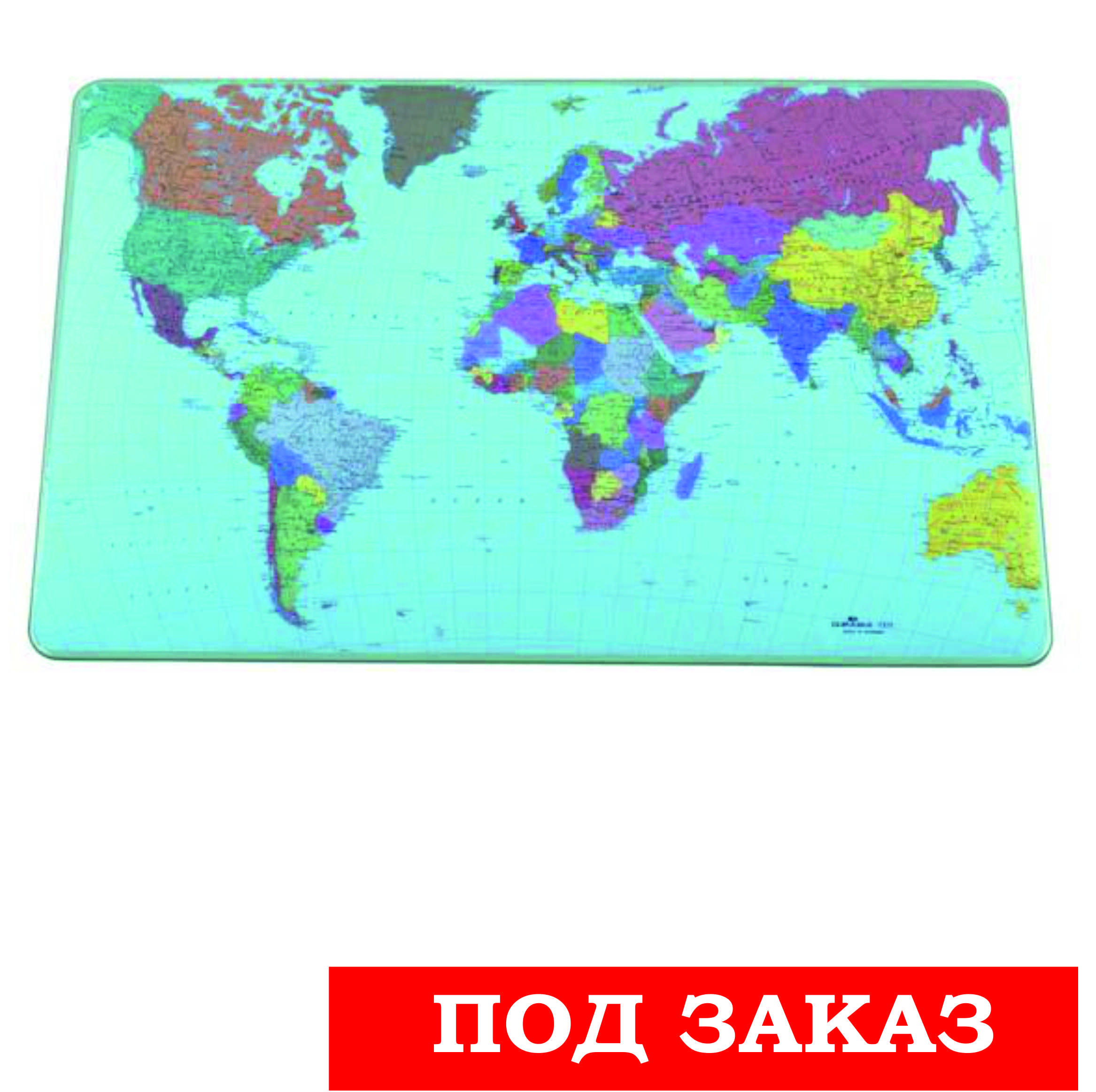 Подкладка на стол 53*40 см Durable 7211-19 с картой Мира