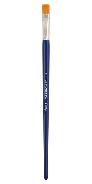 Кисть № 16 синтетика плоская, длинная ручка 50112-16