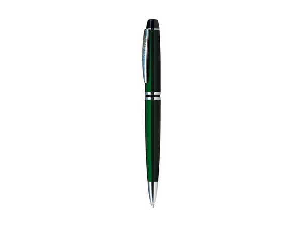 Ручка Berlingo шарик. с поворот. механизмом SILK Prestige CPs_70354 зеленый корпус,0,7синяя,футляр