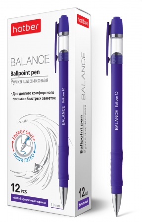 Ручка шариковая Hatber BALANCE  BP_058656 фиолетовая