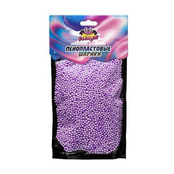Наполнение для слайма Slimer пенопластовые шарики, 2 мм, фиолетовый, пастель SSS30-06