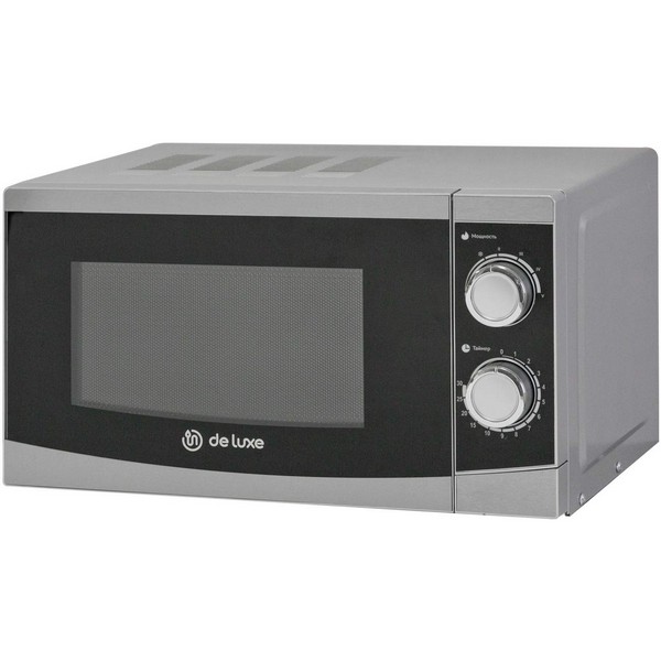 Микроволновая печь DE LUXE MF-RS20-E-S, 20л, 700Вт, серебро