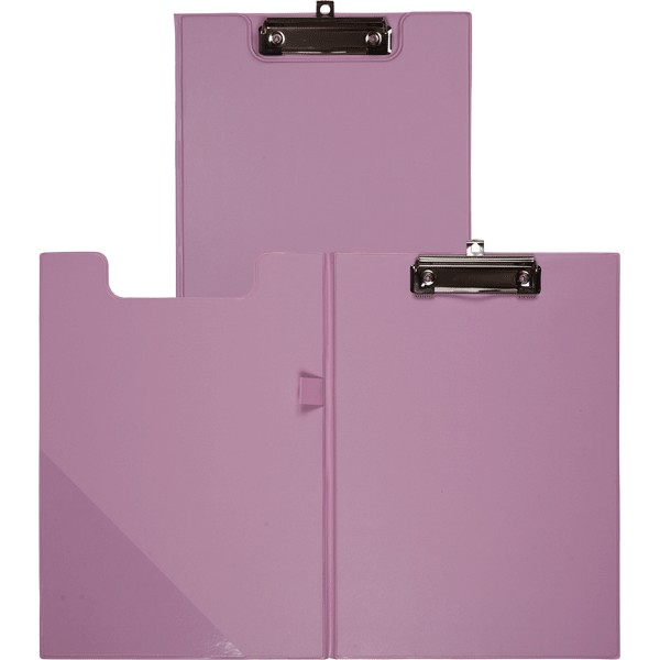 Папка-планшет А4 deVENTE. Pastel с прижимом, картон/ПВХ, карман, розовая 3034117
