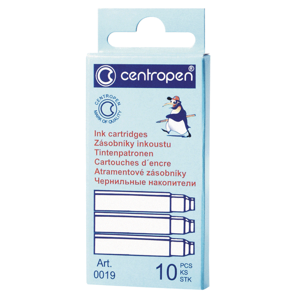 Картриджи чернильные Centropen 100191001 синие, 10шт.