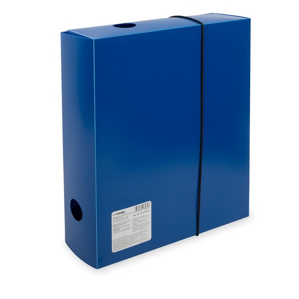 Короб архивный пластик на резинке 75мм 700мкм Expert Complete EC2124122, синий
