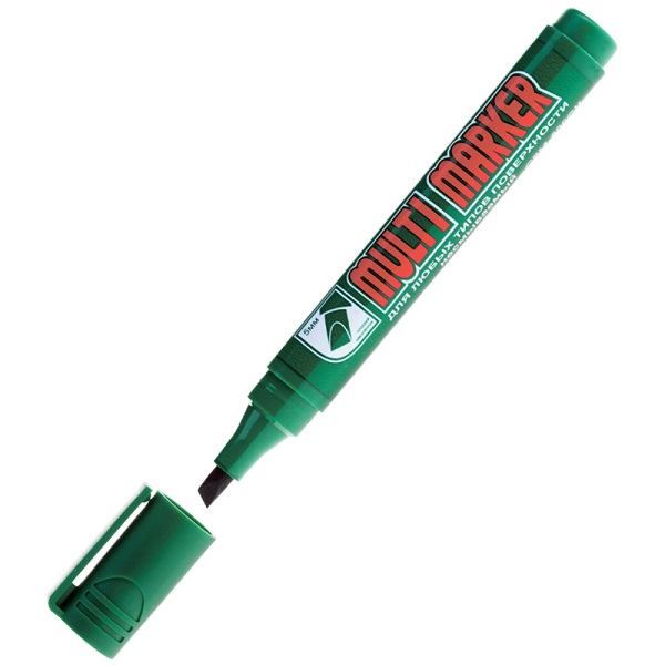 Маркер перм. CROWN  "Multi marker" CPM-800CH ЗЕЛЕНЫЙ до 5 мм, скошенный