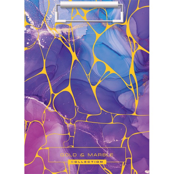 Доска-планшет А4 deVENTE Marble Violet с прижимом, лам. картон 2мм 3034907