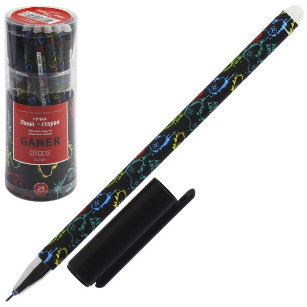 Ручка гелевая Пиши-стирай. КОКОС Gamer 212301 синяя 