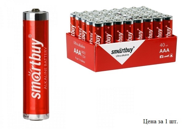 Батарейка Smartbuy LR03/40 (AAA) алкалиновая (SBBA-3A40S)