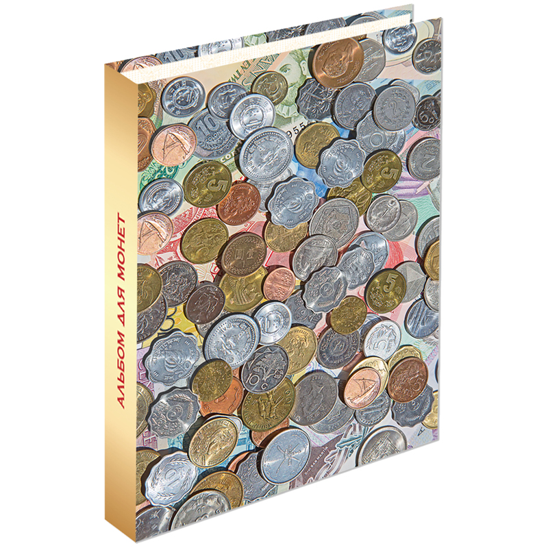 Альбом для монет без листов 230*270мм, на кольцах, лам. картон 220184