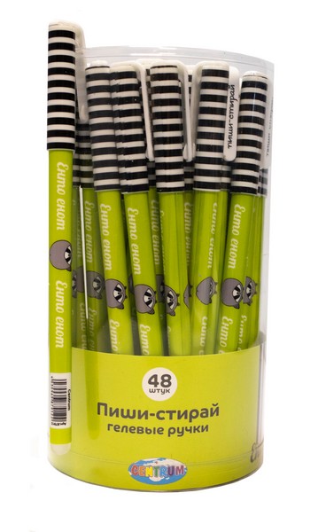 Ручка гелевая Пиши-стирай Centrum. Энто енот 87912 синяя
