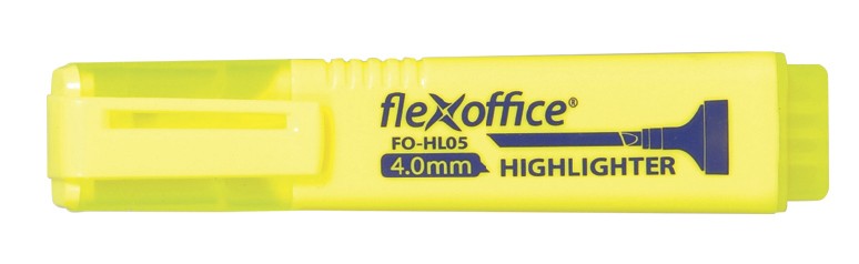 Текстовыделитель FlexOffice FO-HL05 YELLOW 1-4мм желтый