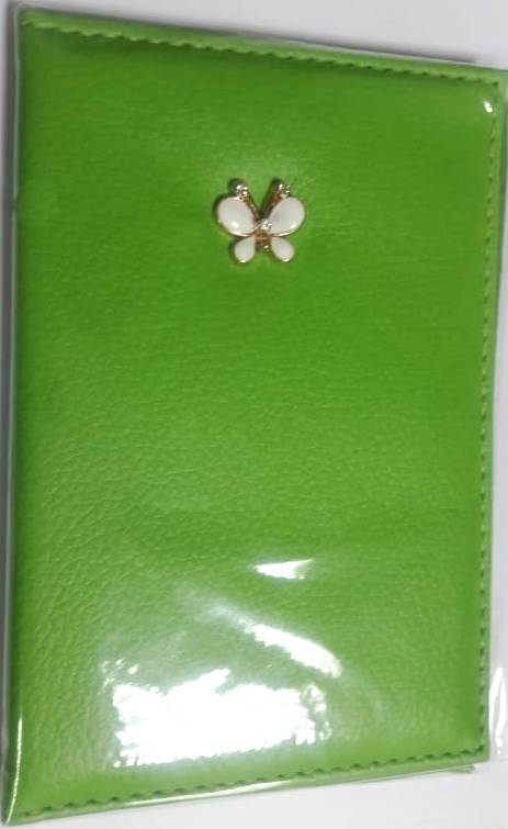 Обложка для паспорта deVENTE. Bright кожзам, брошка, зеленая 1030813
