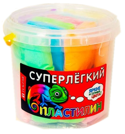 Пластилин 18 цв. TZ 5830-18 Супер легкий ( самозатвердевающий ), ведерко