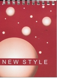 Блокнот А6 спир.,48 л. "New Style" красный (чист. листы) БКNS/A6