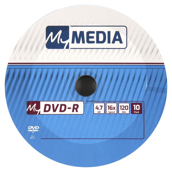 Компакт-диск DVD-R 4.7Гб 16х MyMedia, Pack wrap 10шт