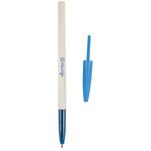 Ручка шариковая Attomex, белый корпус 5073309 синяя