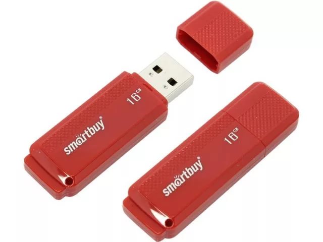 Флэш-драйв 16ГБ Smartbuy  Dock Red  USB (SB16GBDK-R)