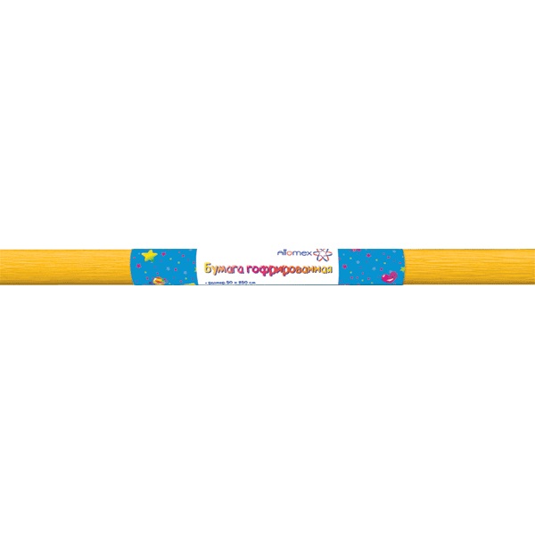 Бумага гофрир. (креповая) Attomex/deVENTE 50*250 см желтая 8040703
