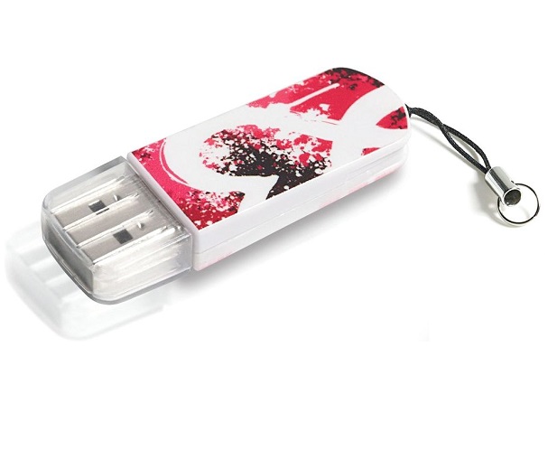 Флэш-драйв 16ГБ Verbatim Mini Graffiti Edition 49414 USB2.0 красный/рисунок