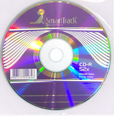 Компакт-диск CD-R 700 Мб 52х Smart Track, конверт бум.