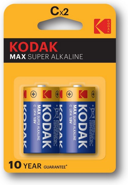 Батарейка Kodak МАХ LR14-2BL блистер 2шт/уп