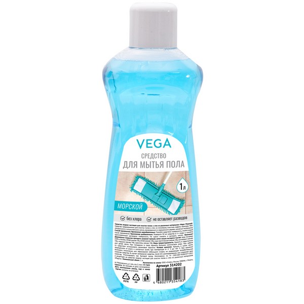 Средство для мытья полов Vega 1л Морской