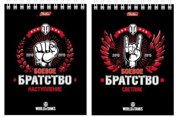 Блокнот А6 спир.,60 л. Хатбер Танки-Боевое Братство 