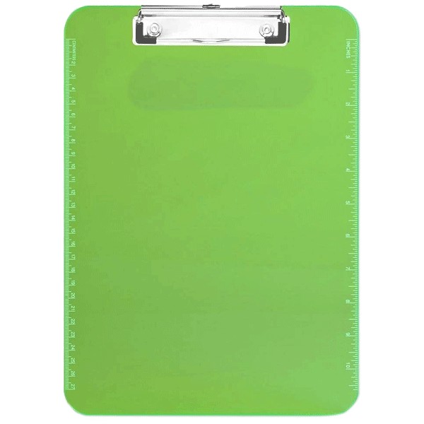 Доска-планшет А4 deVENTE MonoChrome, с прижимом, пластик, неоновый зеленый 3034003