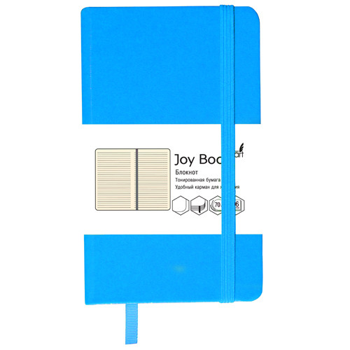 Бизнес-блокнот А5 96л.лин. Joy Book. Лазурно-голубой, кожзам Канц-Эксмо БДБЛ5962226