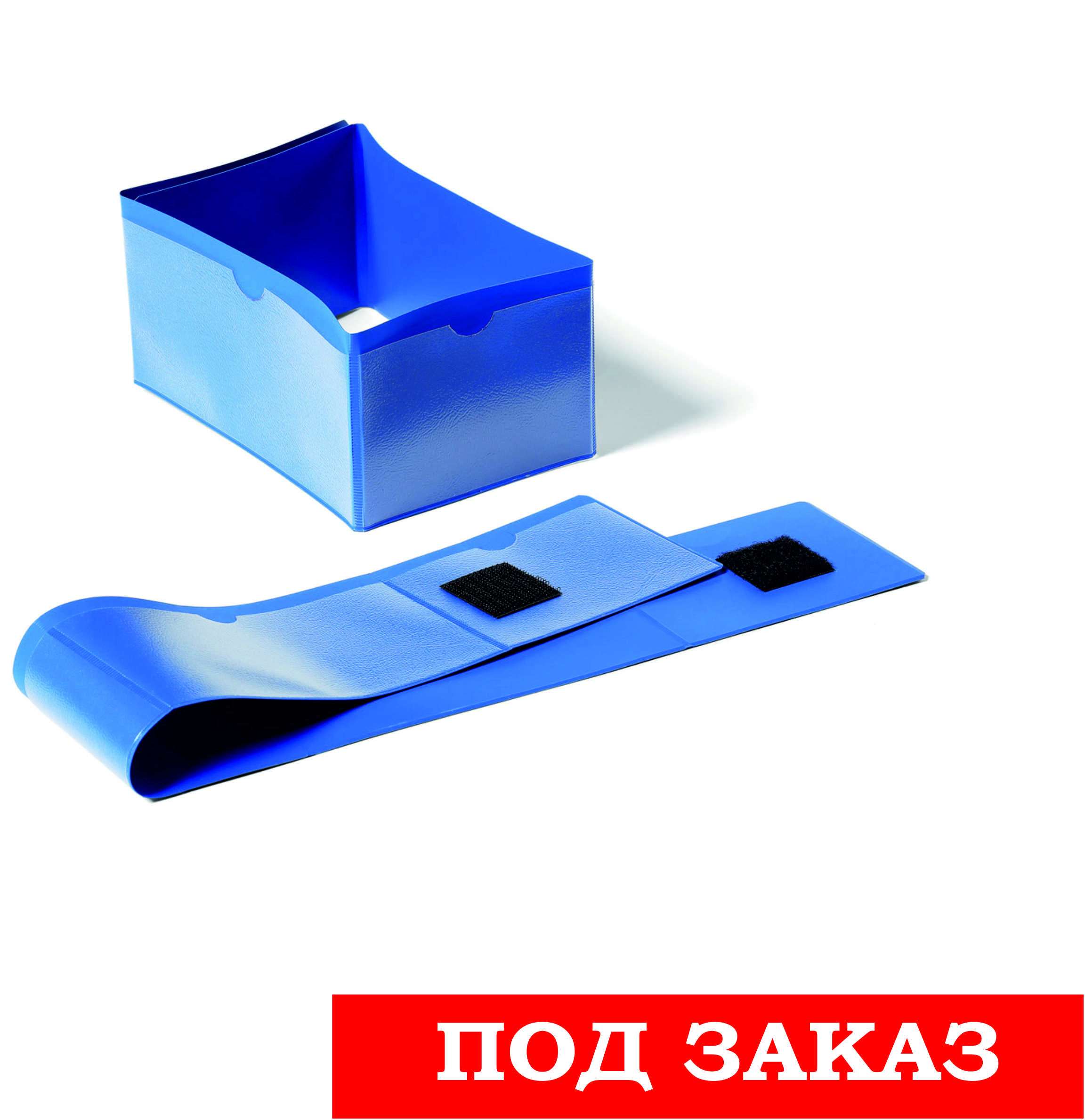 Карман для маркировки паллет на липучке 145*75, синий 1724-07