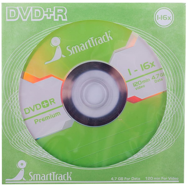 Компакт-диск DVD+R 4.7Гб 16x Smart Track, конверт бум.