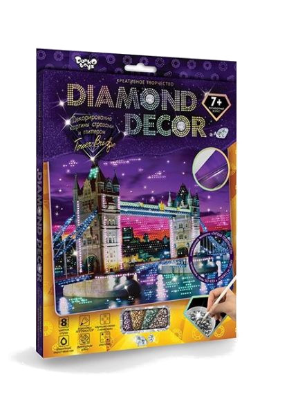 Мозаика по номерам алмазная 20,5*26см DIAMOND DECOR. Тауэрский мост DD-01-03