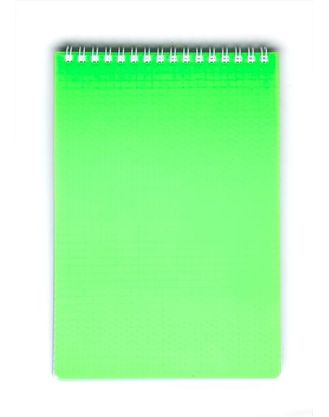 Блокнот А5 спир.,80 л.кл. Хатбер DIAMOND НЕОН Зеленый 2034 пластик. обложка