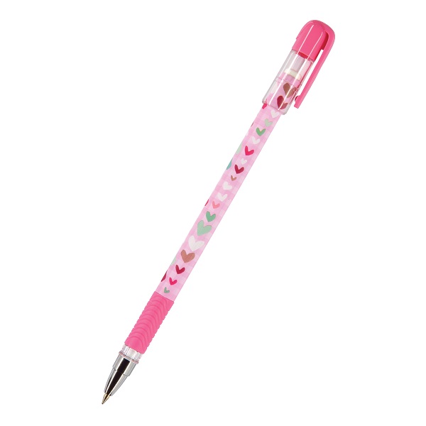 Ручка шарик. BrunoVisconti. MagicWrite. Сердечки розовые 0.5мм, синяя 20-0240/08
