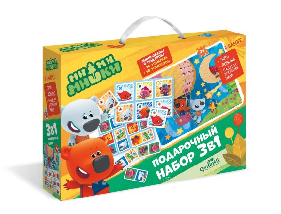 Набор подарочный МиМиМишки 3в1 (лото, домино, 35 гиг. +2 пазла) 05256