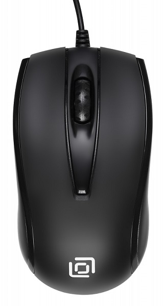 Мышь Oklick 325M черный, оптическая (1000dpi) USB (2but)